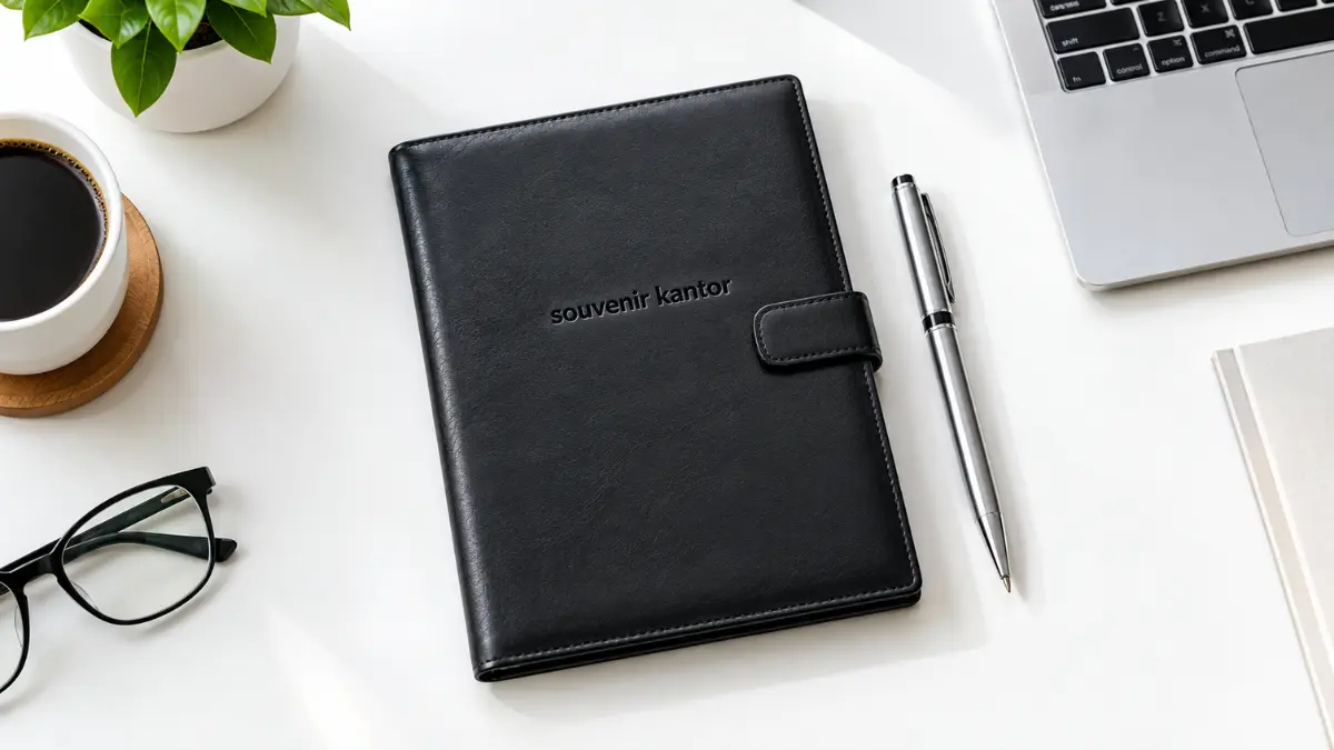 Set agenda kulit dan pulpen untuk gift set direksi