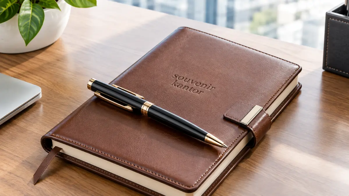 Gift set alat tulis perusahaan custom dari Souvenir Kantor Jakarta