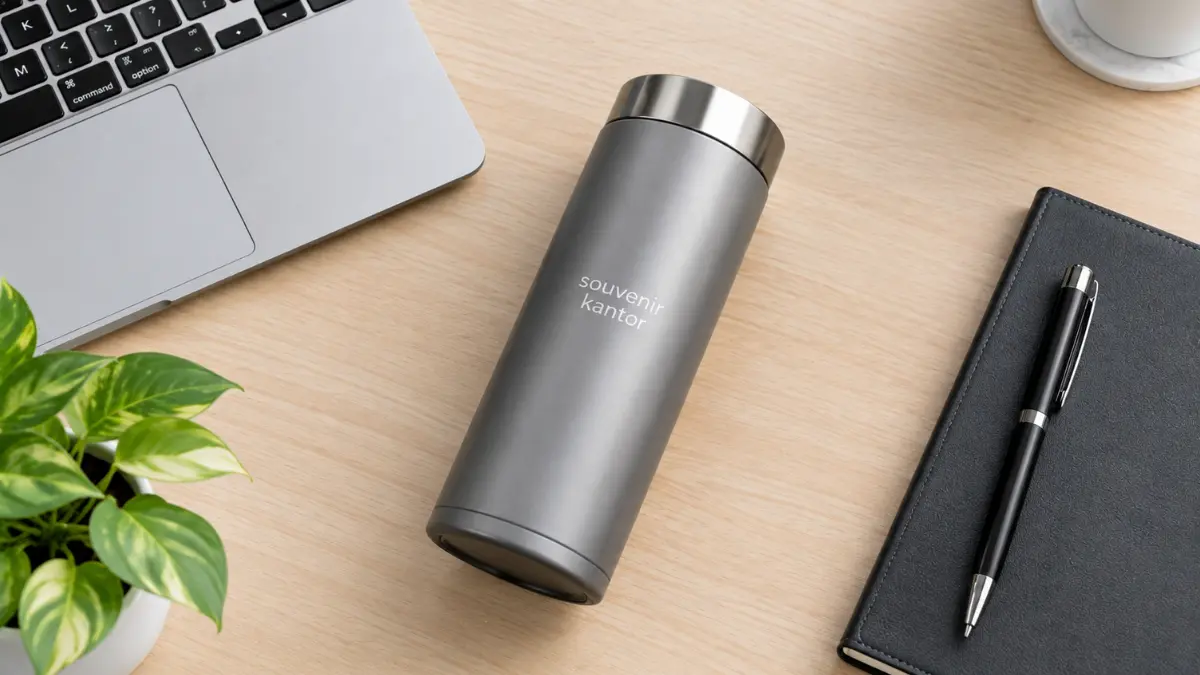 Ide souvenir BUMN Jakarta berupa tumbler custom logo