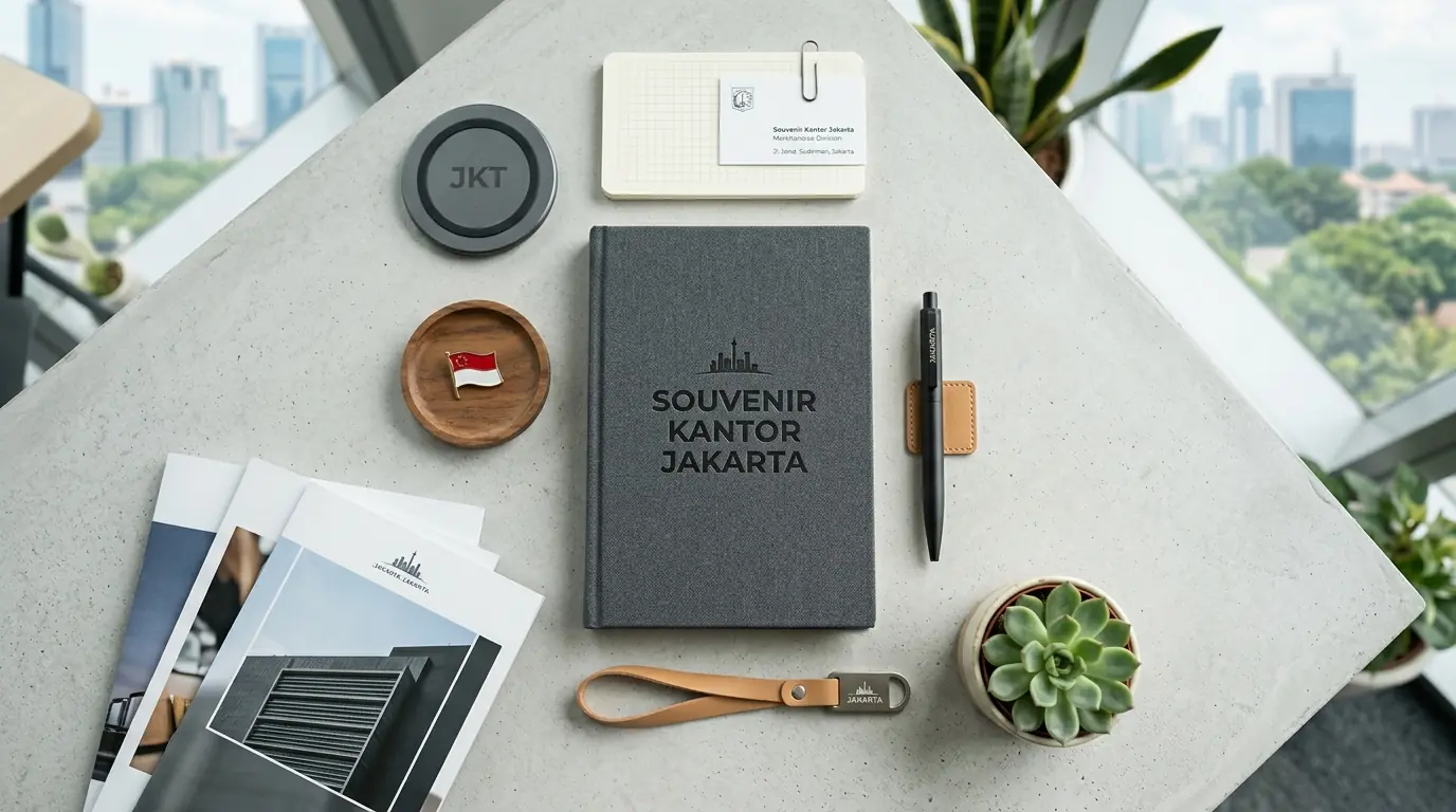 Pusat supplier notebook souvenir kantor custom logo grosir di Jakarta