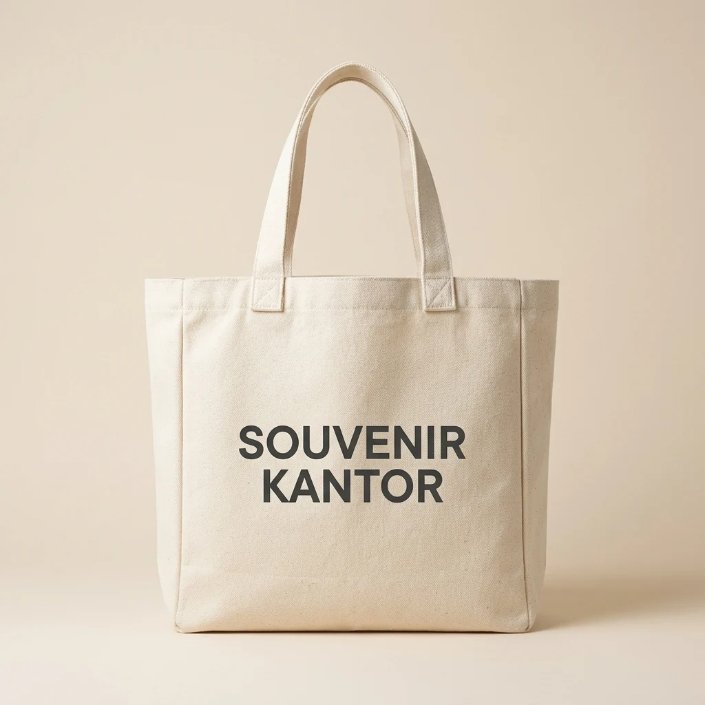 Tote Bag Kanvas Custom - Souvenir Kantor